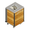 Spring USA HWS11367 Mobile Hand Washing Station with Sink and Heater