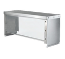Serving Stainless Lexan Sneeze Guard for 5 Bay Hot or Cold Table