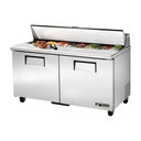True TSSU-60-16-HC Sandwich Salad Unit with 16 Poly Pans and Stainless Steel