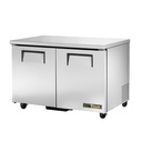 True TUC-48-HC Undercounter Refrigerator Stainless Steel 2 Doors 4 Shelves