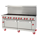American Range AR-24G-8B-126L-SBR 72 Inch Gas Restaurant Range with Griddle