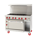 American Range ARGF-12G-6B-126L-SBR Green Flame Gas Range 48 Inch 12 Inch Griddle