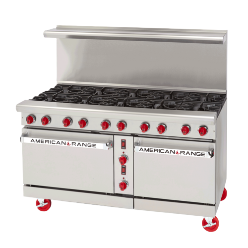 American Range ARGF-12G-8B-126L Green Flame Gas Range 60 Inch 12 Inch Griddle