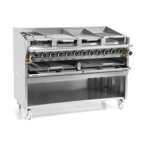 Pegasus CB-36G Heavy-Duty Gas Charbroiler with Adjustable Heat and Floor Model Design