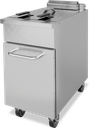 Pegasus FR-50E Gas Floor Model Fryer with Full Pot Capacity and Adjustable Temperature Control