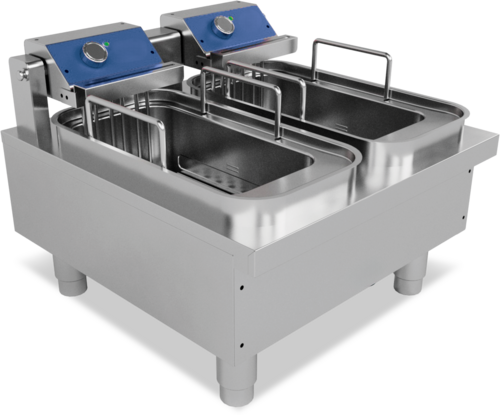 Pegasus FRHC-30E Electric Countertop Fryer with Full Pot Capacity and Adjustable Temperature Control