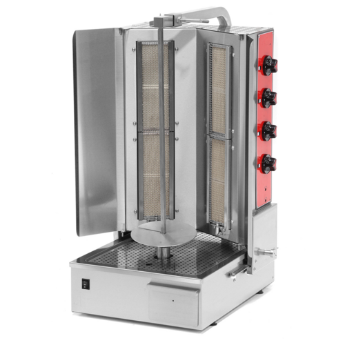 Pegasus V2C-8G Gas Vertical Broiler Gyro Cooker with High-Efficiency Burner and Adjustable Temperature Control