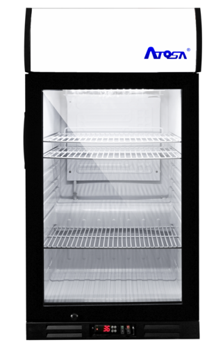 Atosa USA CTD-3ST Countertop Merchandiser Refrigerator with Adjustable Shelves and LED Lighting