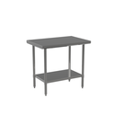 Atosa USA ST2436EC 36" - 38" Stainless Steel Work Table with Undershelf and Adjustable Height