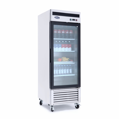 Atosa USA MCF8705GRL 5-Shelf Glass Door Refrigerated Merchandiser with LED Lighting and Adjustable Temperature Control
