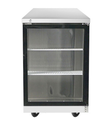 Atosa USA MBB23GGR 2-Door Back Bar Refrigerator with Glass Doors and Adjustable Shelves