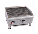 APW Wyott GCRB-24S 24-Inch Gas Countertop Charbroiler with Heavy-Duty Cooking Grates and Adjustable Heat Controls