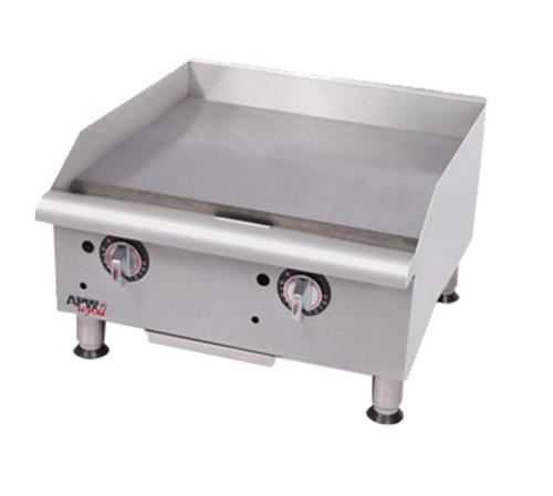 APW Wyott GGT-36S 36-Inch Gas Countertop Griddle with Adjustable Thermostat and Durable Stainless Steel Construction