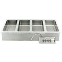 APW Wyott HFW-4S Electric Drop-In Hot Food Well Unit with Temperature Control and Stainless Steel Construction