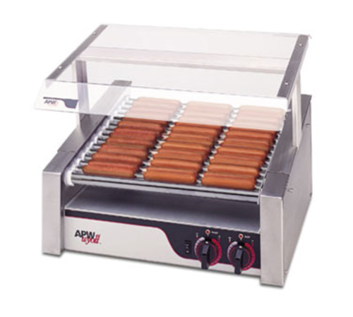 APW Wyott HR-31S Electric Hot Dog Grill with Adjustable Heat Control and Non-Stick Cooking Surface