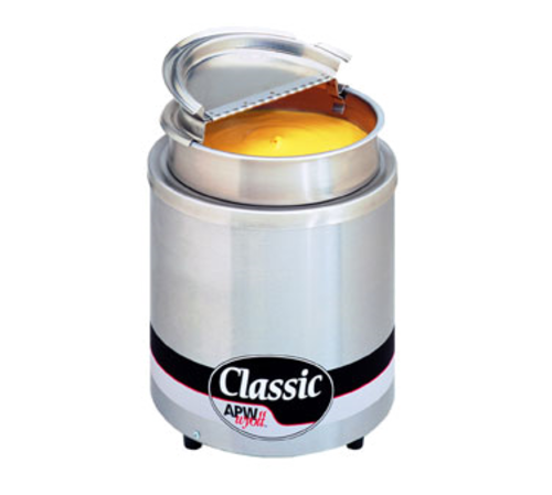 APW Wyott RW-2V-SP Countertop Food Pan Warmer and Cooker with Dual Temperature Control and Stainless Steel Construction