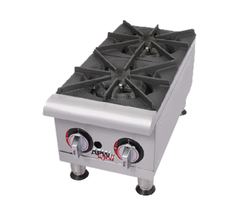 APW Wyott GHP-6S Gas Countertop Hotplate with 6 Burners and Adjustable Temperature Controls