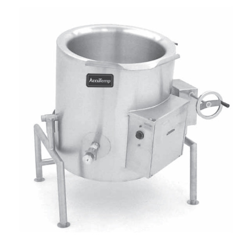 AccuTemp ALTWE-40 Electric Tilting Kettle with Temperature Control and Stainless Steel Construction
