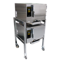 AccuTemp E32401D060 DBL Electric Boilerless Convection Steamer Floor Model with Energy Efficient Design and High Capacity Cooking