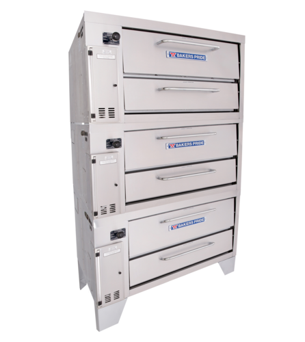 Bakers Pride 153 Gas Deck-Type Pizza Bake Oven with Adjustable Temperature Control and High-Quality Insulation