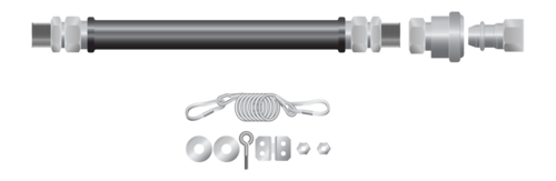 Bakers Pride MGC-75 Heavy-Duty Gas Connector Hose Kit with Safety Features and High-Temperature Resistance