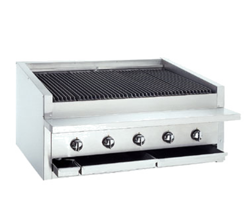 Bakers Pride L-36RS Gas Countertop Charbroiler with Radiant Heat and Adjustable Cooking Grates