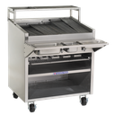 Bakers Pride F-48RS Gas Charbroiler Floor Model with Radiant Heat and Adjustable Cooking Grates