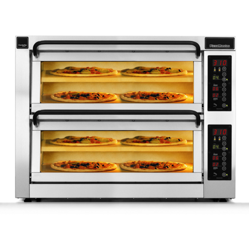 PizzaMaster PM 452ED-4DW Electric Countertop Pizza Bake Oven with Dual Deck and 4 Pizza Capacity