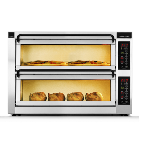 PizzaMaster PM 452ED-2DW Electric Countertop Pizza Bake Oven with Dual Deck and High Efficiency Heating