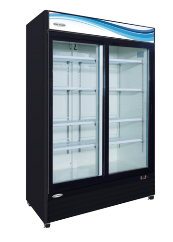 Serv-Ware GR48SB-HC Merchandiser Refrigerator Two-Glass Door