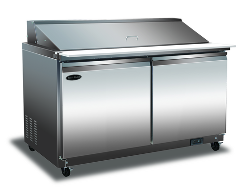 Serv-Ware SP60-24M-HC-T Refrigerated Sandwich Prep Counter Mega Top 24 Pan Capacity
