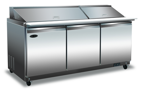 Serv-Ware SP72-30M-HC-T Refrigerated Sandwich Prep Counter Mega Top 30 Pans