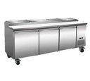 Serv-Ware PP93-12-HC Refrigerated Pizza Prep Table 93-Inch 12-Pan Capacity