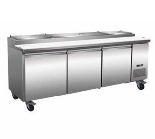 Serv-Ware PP93-12-HC Refrigerated Pizza Prep Table 93-Inch 12-Pan Capacity