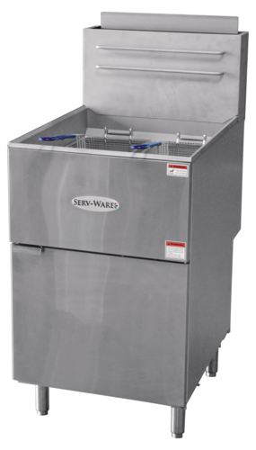 Serv-Ware SGF-70L Gas Floor Model Fryer Full Pot