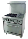 Serv-Ware SGR-4B-12G Gas Range 36-Inch Restaurant