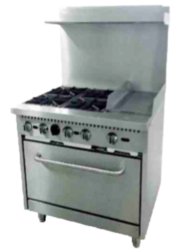 Serv-Ware SGR-4B-12G Gas Range 36-Inch Restaurant
