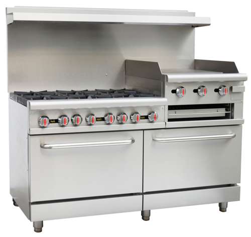 Serv-Ware SGR-6B-24RG Gas Range 60-Inch Restaurant