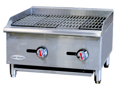 Serv-Ware SCBS-24-LP Griddle / Charbroiler Gas Floor Model