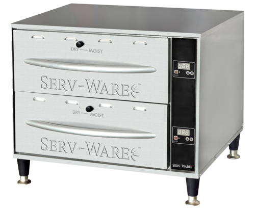 Serv-Ware SWPWDS-2 Warming Drawer Free Standing Dual Drawer