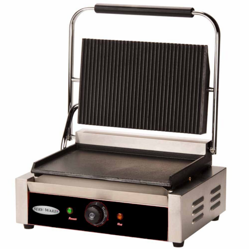 Serv-Ware EPG-100GF Sandwich and Panini Grill with Grooved Plates