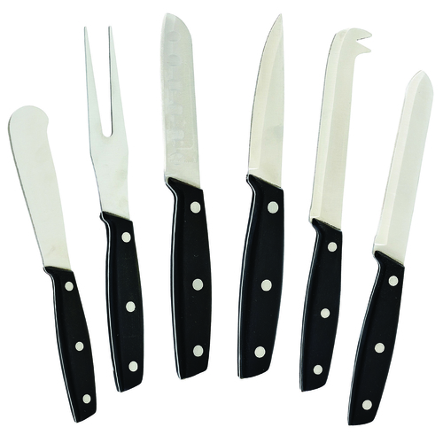 Winco KCS-6 Cheese Knife Set Stainless Steel Blades