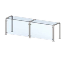 Contemporary CB98650 Sneeze Guard Clear Acrylic Panel