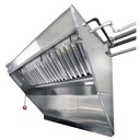 Naks Stainless Steel Integrated Exhaust Hood and Fan System - Low Box Concession w/single Exhaust Louver 5' X 40" - Patent Pending