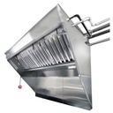 Naks Stainless Steel Integrated Exhaust Low Box Concession Hood System w/Kidde Fire Suppression