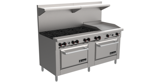 Venancio USA R722ST-24B48G Gas Range 48-Inch 6 Burners
