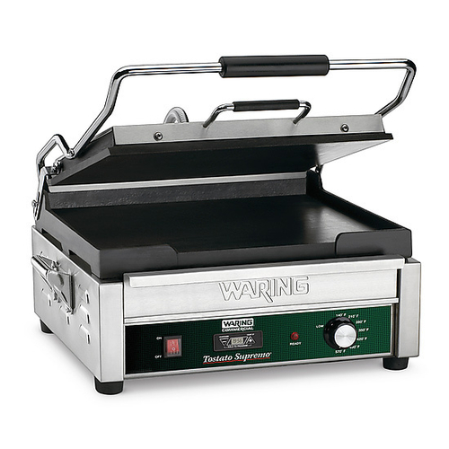 Waring Commercial Tostato Supremo WFG250T Sandwich Panini Grill Ribbed Cast Iron Plates