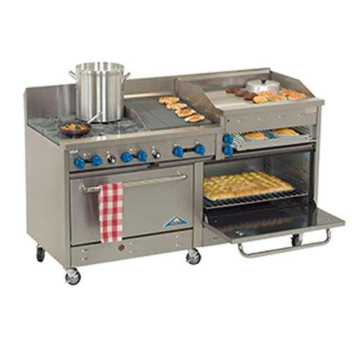 Comstock Castle 2F330-2.5RB-30B Gas Range 72-Inch Restaurant
