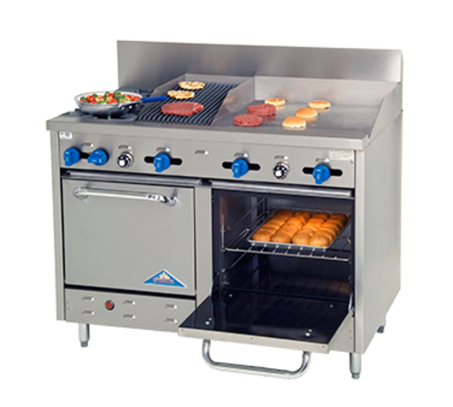 Comstock Castle F3218-24-1RB Gas Range 48-Inch Restaurant