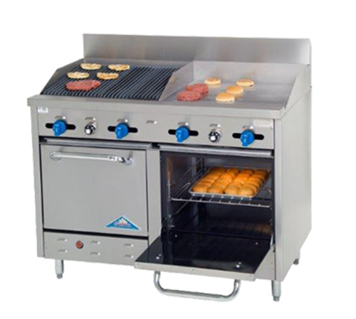 Comstock Castle F3218-24-2RB Gas Range 48-Inch Restaurant Size